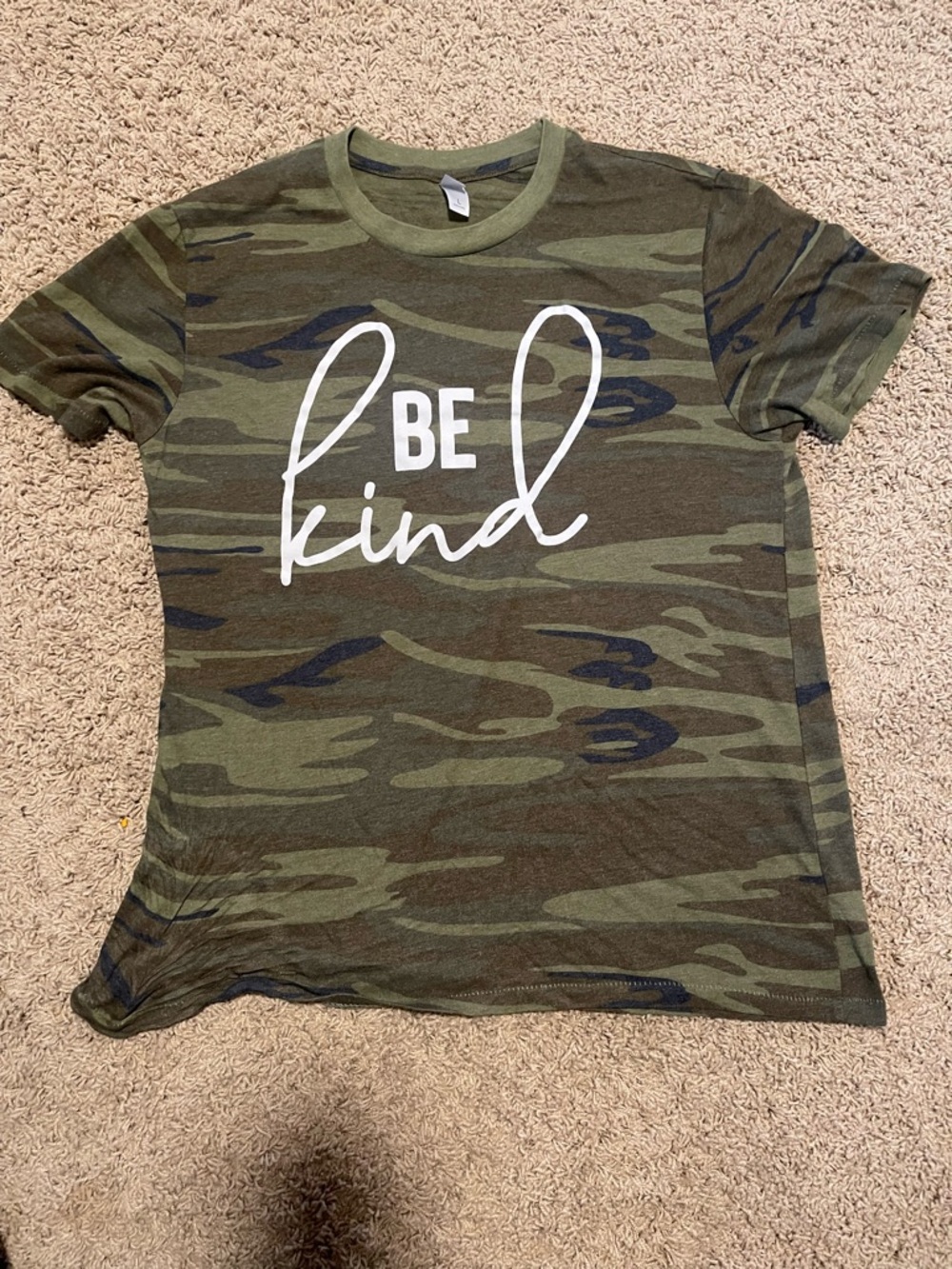 Alternative Olive Green Camo 'Be Kind' Short Sleeve Tee